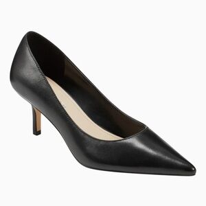 Marc Fisher Alola Pump Black Leather Stiletto Heels